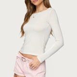 Semi Sheer Long Sleeve Top
