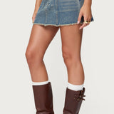 Keiko Studded Denim Mini Skirt