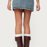 Keiko Studded Denim Mini Skirt