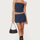 Winsley Gingham Halter Corset