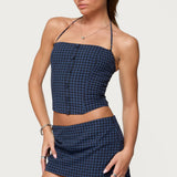 Winsley Gingham Halter Corset
