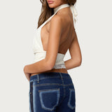 Sandra Lacey High Neck Halter Top