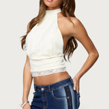 Sandra Lacey High Neck Halter Top