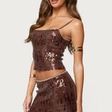 Kaylee Sequin Tank Top