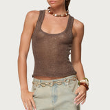 Eleora Sequin Knit Tank Top