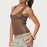 Eleora Sequin Knit Tank Top