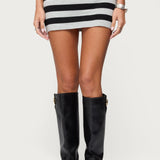 Kezia Striped Knit Mini Skort