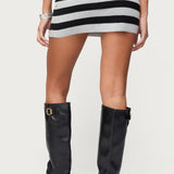 Kezia Striped Knit Mini Skort