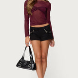 Charm & Grommet Denim Shorts