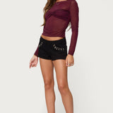 Charm & Grommet Denim Shorts