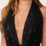 Heart & Diamond Cascading Necklace