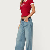 Santa Monica V Neck T Shirt