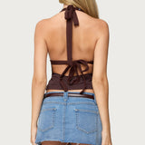Ginny Mixed Polka Dot Halter Top