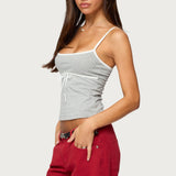 Rhoda Contrast Polka Dot Tank Top