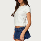 Coreen Button Up Knit Top