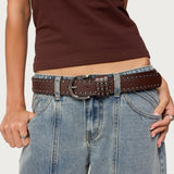 Studded Faux Leather Belt