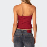 Lacey Knit Tube Top