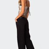 Snakeskin Denim Corset