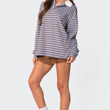 Stripey Oversized Collared Shirt