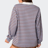 Stripey Oversized Collared Shirt