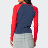 Tommi Raglan Long Sleeve T Shirt