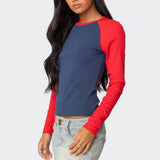 Tommi Raglan Long Sleeve T Shirt