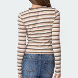 Sivan Striped Long Sleeve T Shirt