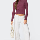 Brianna Striped Long Sleeve T Shirt