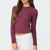Brianna Striped Long Sleeve T Shirt