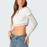 Layered Long Sleeve T Shirt