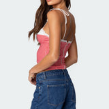 Peekaboo Lacey Gingham Corset