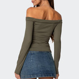 Celly Rolled Off Shoulder Top