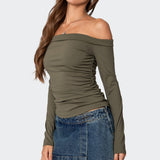 Celly Rolled Off Shoulder Top