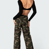 Aya Low-Rise Cargo Trousers
