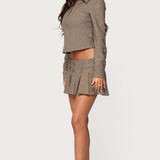 Lockette Plaid Pleated Mini Skort