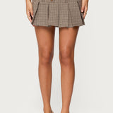 Lockette Plaid Pleated Mini Skort