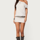 Dorie Off Shoulder Cut Out Mini Dress