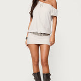 Dorie Off Shoulder Cut Out Mini Dress