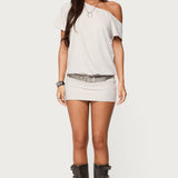 Dorie Off Shoulder Cut Out Mini Dress