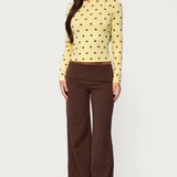 Maricelle Polka Dot Long Sleeve T Shirt