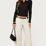 Nettie Ribbed Henley Top