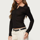 Nettie Ribbed Henley Top