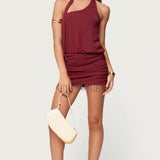 Danit One Shoulder Fringed Mini Dress