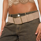 Chunky Faux Suede Belt