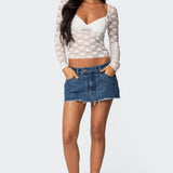 Mykonos Sheer Lace Top