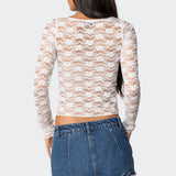 Mykonos Sheer Lace Top
