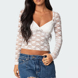 Mykonos Sheer Lace Top