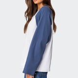 Oversized Raglan Long Sleeve T Shirt
