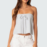Caroline Tie Front Strapless Top