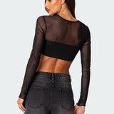 Night Out Sheer Crop Top